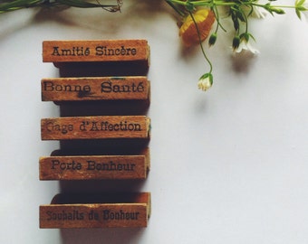 Aimants de Vintage Français, mots en français, fleuriste, cartes faisant, scrapbooking,