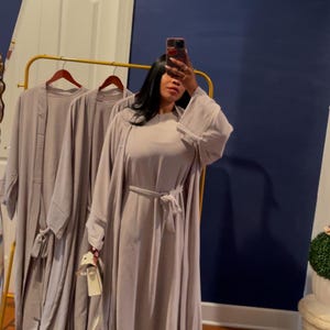 Gray Abaya set
