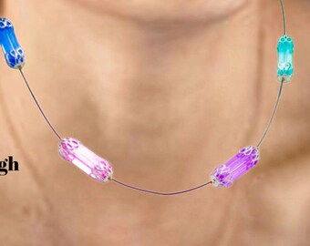 Confetti Style |  Rainbow Colored Glass Beads | Fashion Necklace