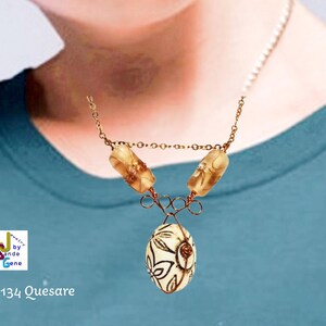 Quesare, Ceramic Bead| Wire Design| Necklace