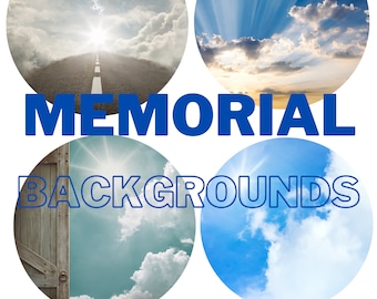 4 Clouds Heaven Memor BackGround  Loss of loved one PNG, Clouds, Instant Download, Cricut & Silhouette, Wings, Loved One in Heaven ClipArt
