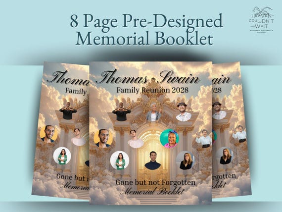 Memorial Booklet Template: Editable Canva Remembrance Program (Digital Download)