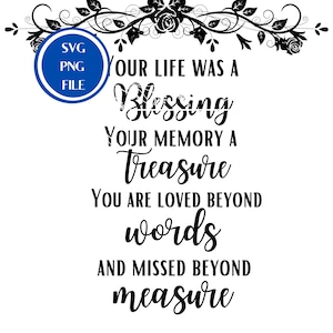 Digital Your Life was SVG Memorial SVG, Perte d’un être cher, Memorial SVG, Téléchargement instantané, Cricut & Silhouette, Wings, Loved One in Heaven