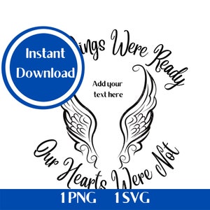 Wings Digital In Loving Memory SVG Memorial SVG,Perte d’un être cher, Memorial SVG, Téléchargement instantané, Cricut Wings, Loved One in Heaven