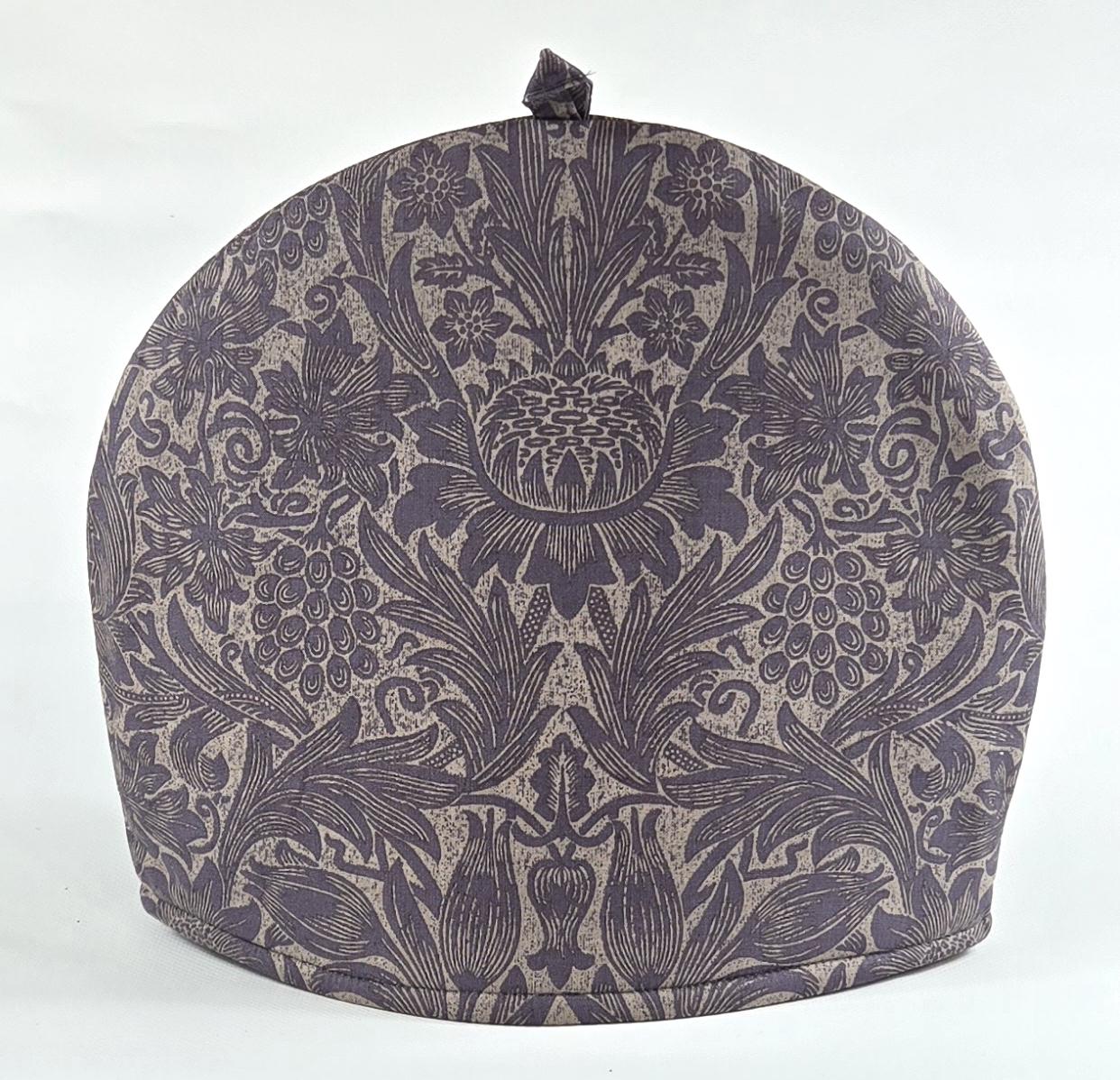 Larger or Smaller Double Insulated Tea Cosy. William Morris Sunflower Print Tea Cozy in Lilac, 2-4 or 4-6 Cup Teapot Cover
