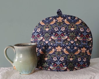 Smaller Strawberry Thief Tea Cosy, William Morris Print Tea Cozy, Choice of Colours, Two-Four Cup Teapot Cover