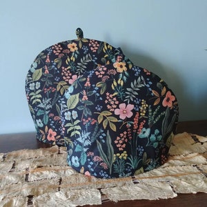 Larger Herb Garden Navy Tea Cosy, Rifle Paper Co. Print Tea Cozy, Pretty Floral 4-6 Cup Double Insulated Teapot Cover, Made in Canada image 4