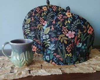 Smaller Amalfi Herb Garden Tea Cosy, Rifle Paper Co. Print Tea Cozy, Two-Three Cup Teapot Cover. Tea Lover's Gift. Perfect for Mother's Day