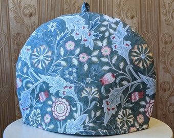 Larger Tea Cosy, Wilhelmina in Sage by William Morris Print Double Insulated Teapot Cover. Tea Lover's Gift. Perfect for Mother's Day.