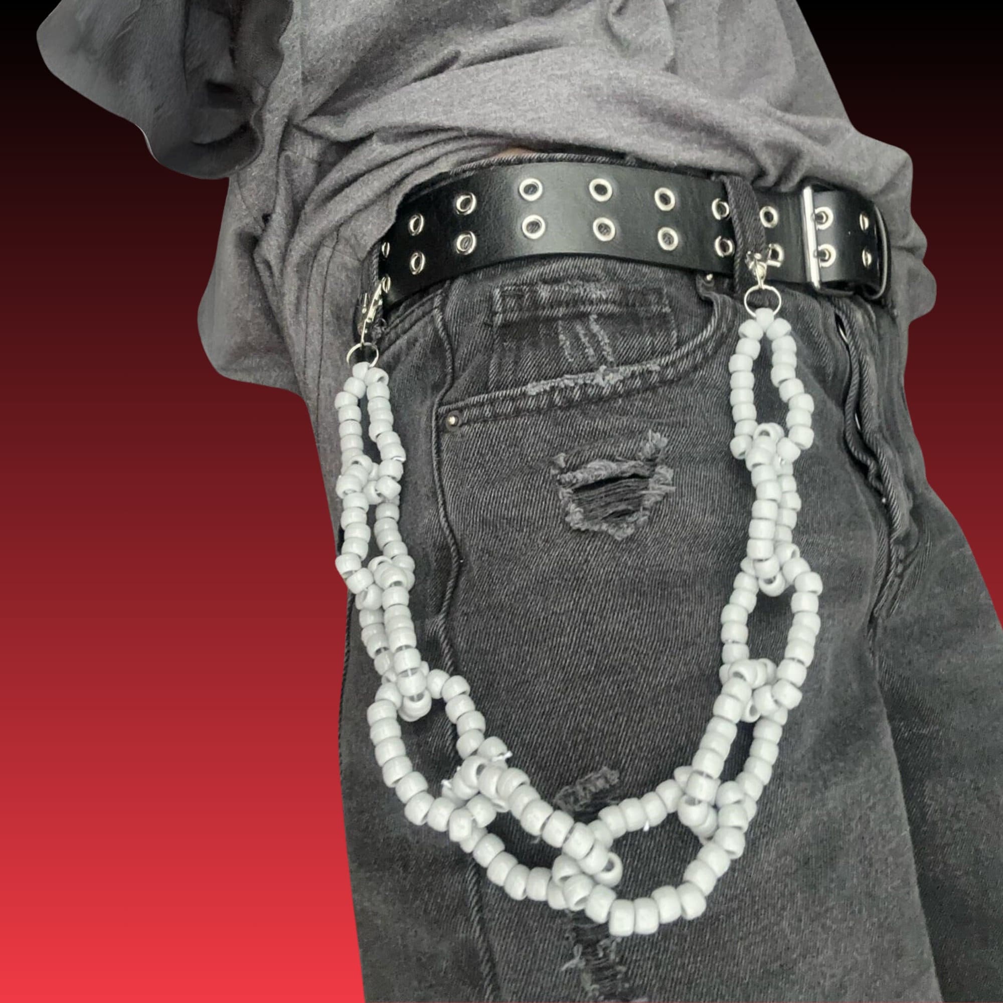 小物 Wallet chain y2k Y2k Chrome Wallet Chain - Etsy