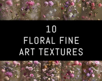 10 Floral Fine Art Textures, Flower Background, Photoshop Overlays, Photo Texture, Photo Overlay, Digital Download
