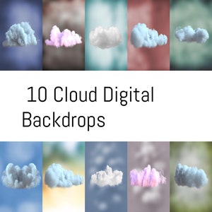 10 Cloud Digital Backdrop Newborn Photography Background Dreamy Cloud Overlay Newborn Cloud Background Single Cloud Wallpaper High Res HD