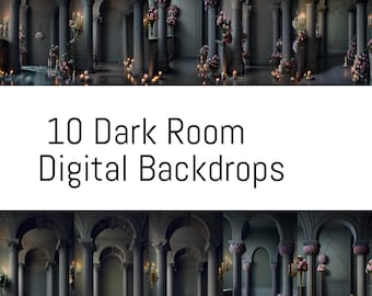 10 Dark Room Digital Backdrop