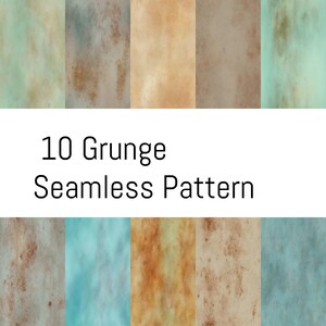 10 Grunge Seamless Pattern Distressed Repeating Texture Worn Out Tiling Effect Faded Look Gritty Surface