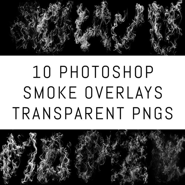 10 Smoke Overlays, Photoshop Texture Overlays, Digital Overlays, Photography Backdrops