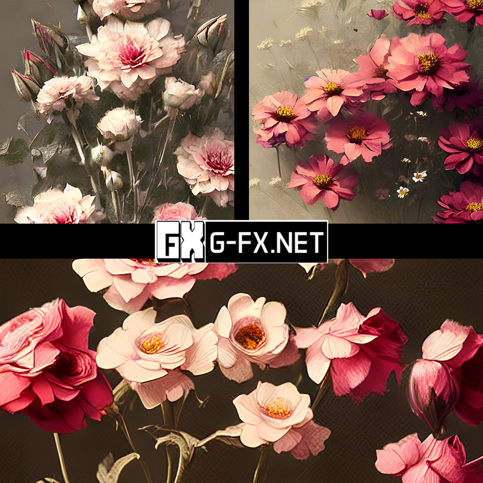 Overlay Flower Vector 15 Floral Texture Backdrop Overlays, Flower Maternity Backdrop Overlays ...
