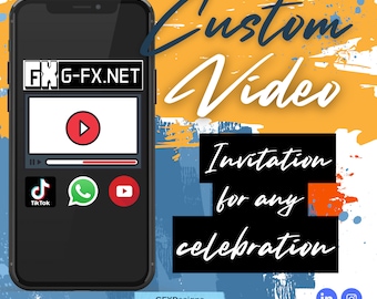 Tema de invitación de video PERSONALIZADO, Invitación digital personalizada, Invitación virtual personalizada