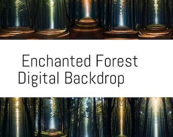 10 telón de fondo digital del bosque encantado, fondos místicos, fondo de bosque, superposición de cuento de hadas, fondos de estudio digital