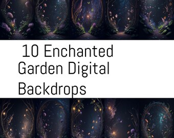 10 fondos digitales de jardín encantado: escenas naturales caprichosas para proyectos de fotografía y diseño
