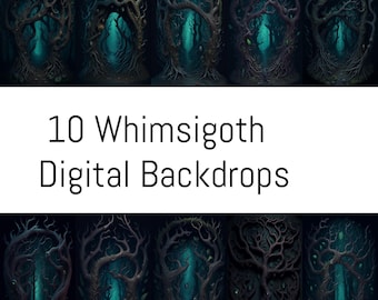 10 fondos digitales Whimsigoth Fondos de fotografía de fantasía gótica para escenas oscuras y de ensueño
