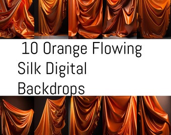 10 fondos digitales de seda vibrantes, fondos fluidos, fondos coloridos, superposiciones etéreas, fondos de estudio digital