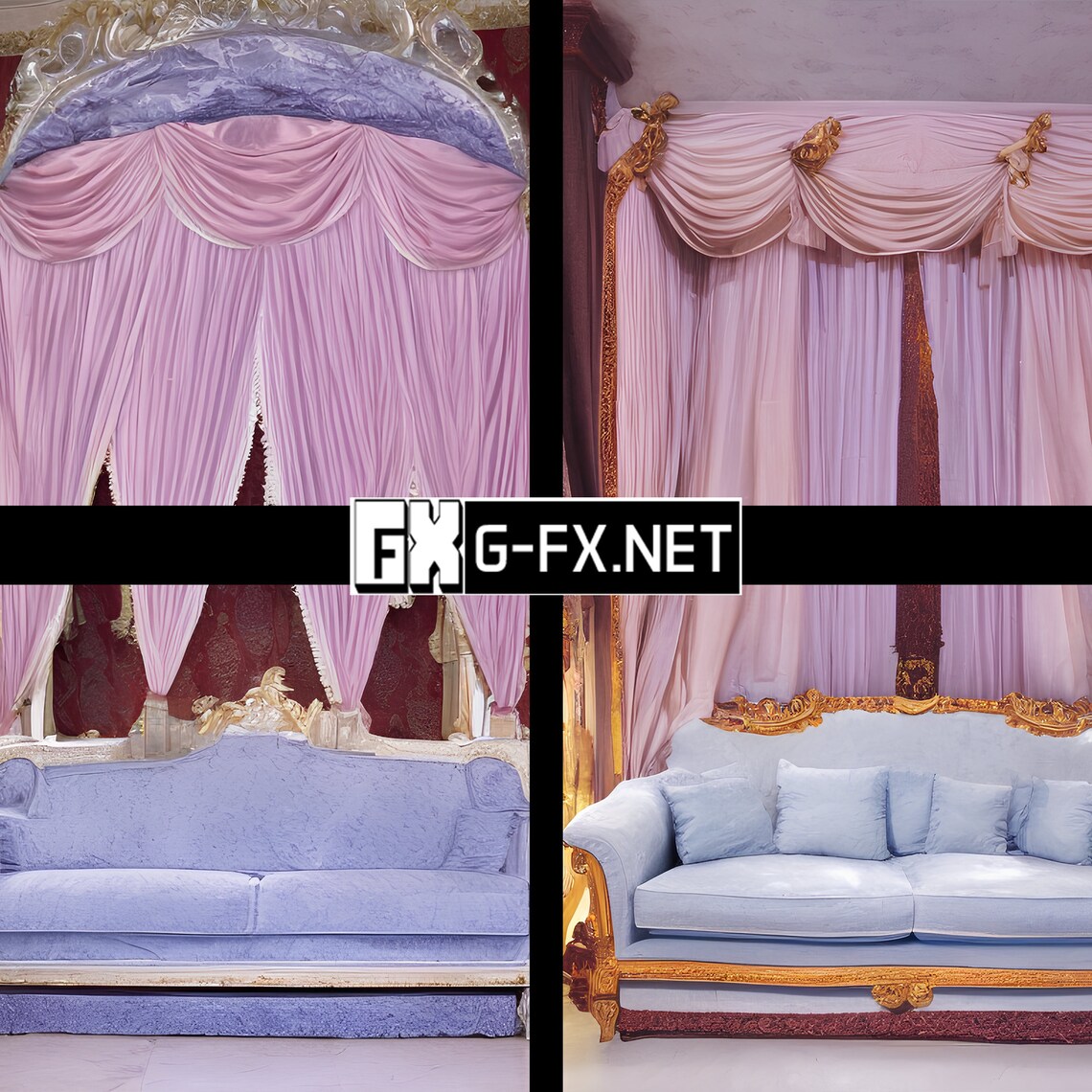 10 Palace Sofa Digital Backdrop, Sofa Background for Editing, Couch Overlay, Luxury Sofa