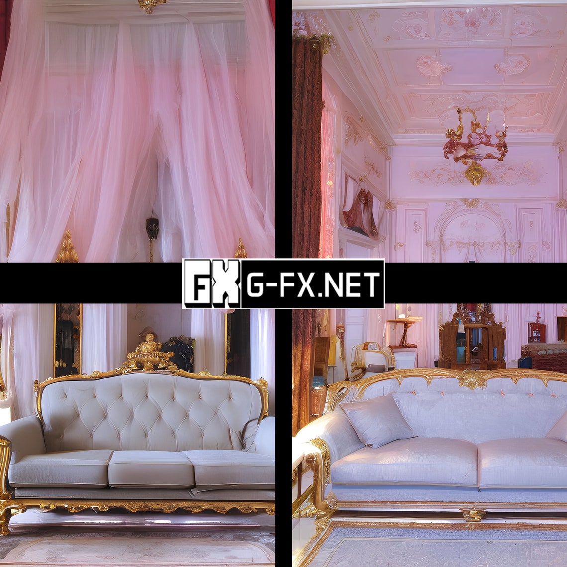 10 Palace Sofa Digital Backdrop, Sofa Background for Editing, Couch Overlay, Luxury Sofa