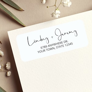 Set of 30 Return Address Labels | Personalized Stickers for Wedding Invitations, Save the Dates, and Thank You Notes