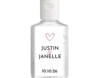 Personalized Hand Sanitizer Labels | Wedding, Shower Favors