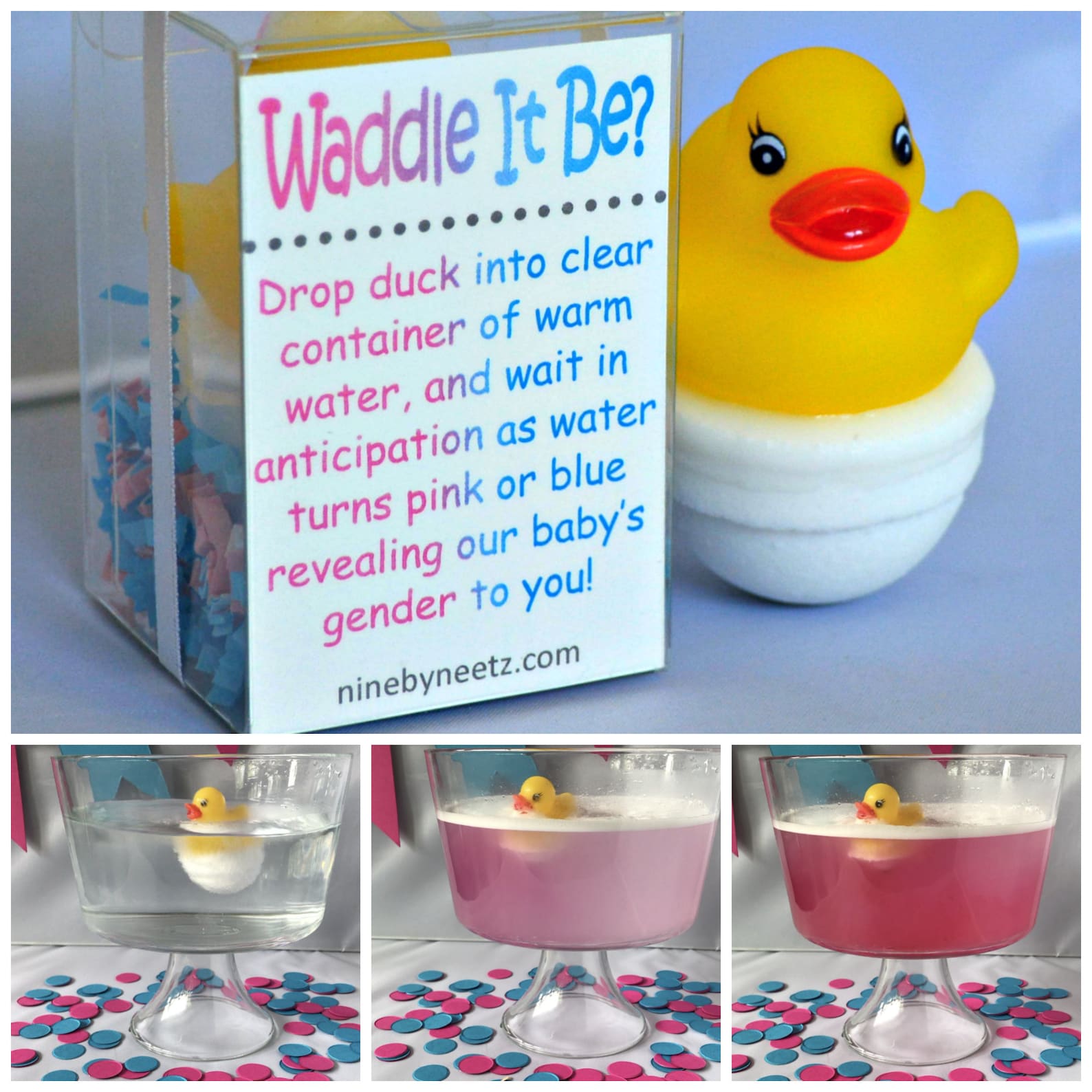 Waddle It Be Gender Reveal Rubber Duck Fizz Set of 2 With Etsy