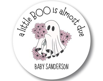 Personalized Labels for Halloween Baby Shower Favors | 3 Size Options