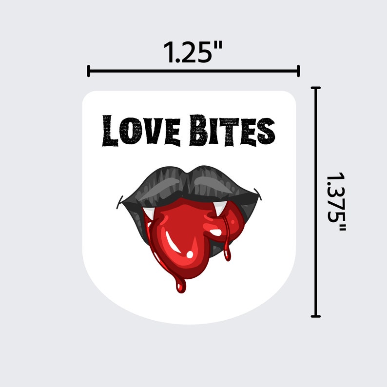 Sheet of 30 Love Bites Valentine's Day Hand Sanitizer Labels Valentine Stickers Party Favor image 3