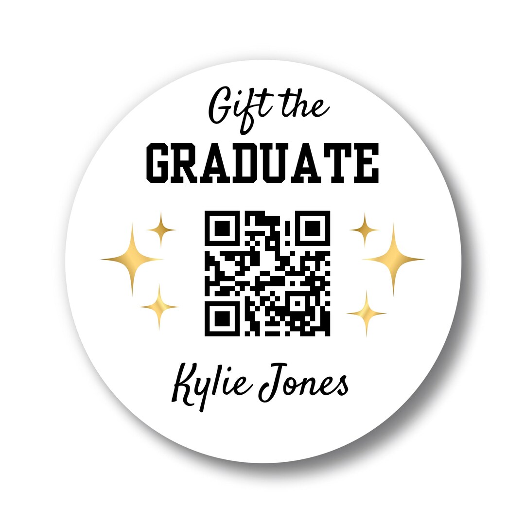 Custom Graduation QR Code Stickers | Personalized Graduate Name, Link ...