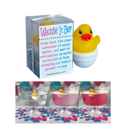 Waddle It Be? Rubber Duck Gender Reveal Fizz Set of 2