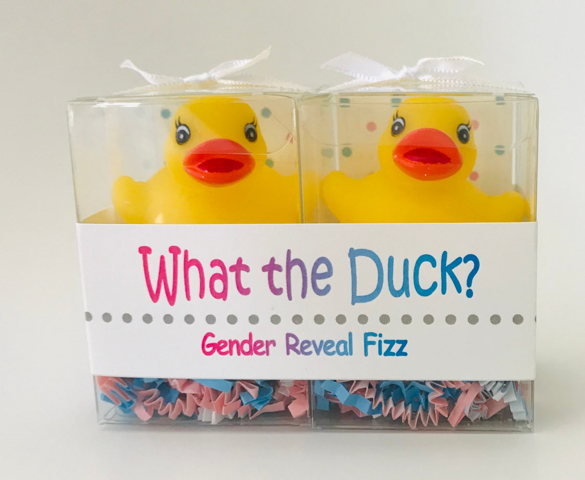 What The Duck Rubber Duck Gender Reveal Fizz Set of 2 Etsy