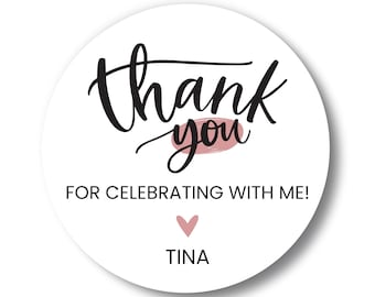 Personalized Thank You Stickers: Custom Favor & Envelope Seal