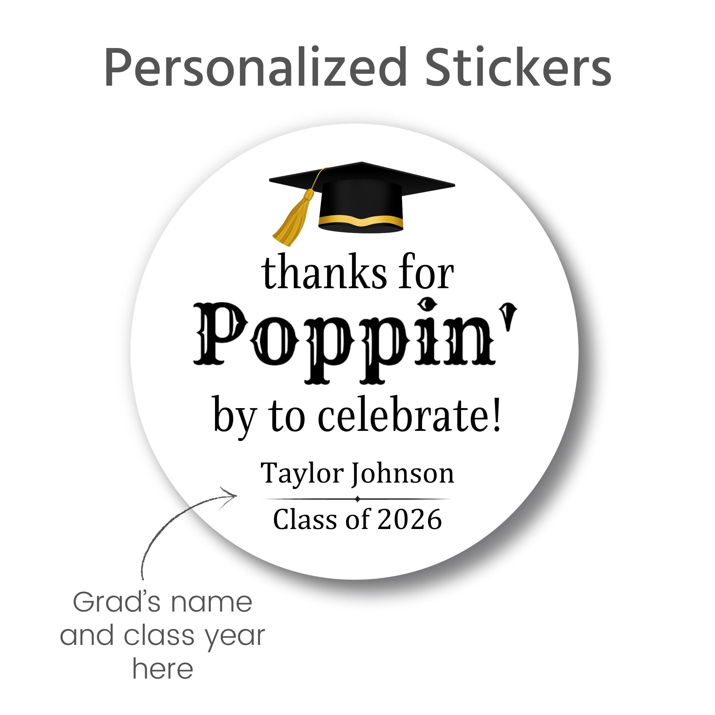 Personalized Graduation Party Favor Stickers | Class of 2026 - Etsy