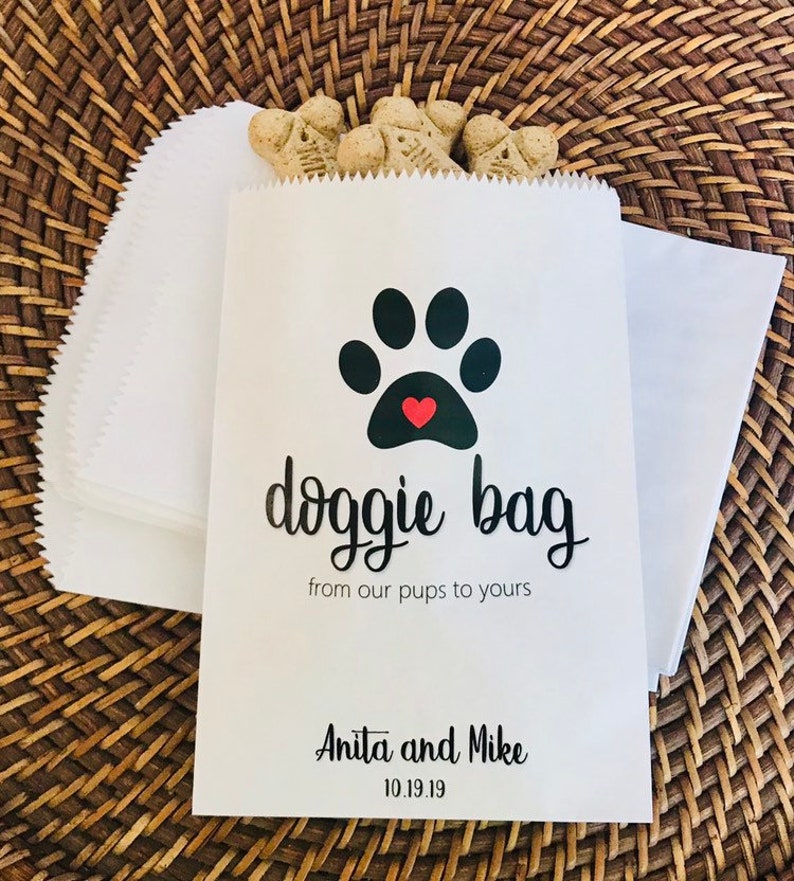 Doggie Bag Wedding Favor Personalized Doggie Bag Favors Etsy