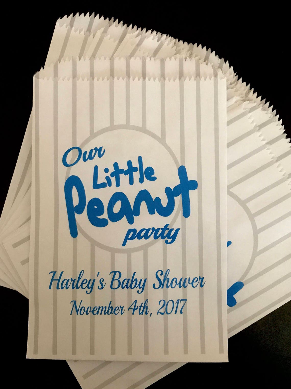 Peanut Baby Shower Favor Bags 20 Personalized Little Peanut Etsy