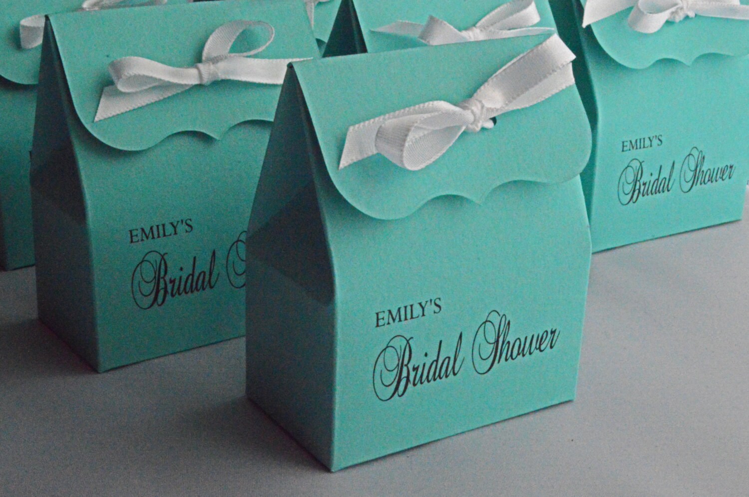 Bridal Shower Favor Bags in blue with white Ribbon 10 Ready Etsy