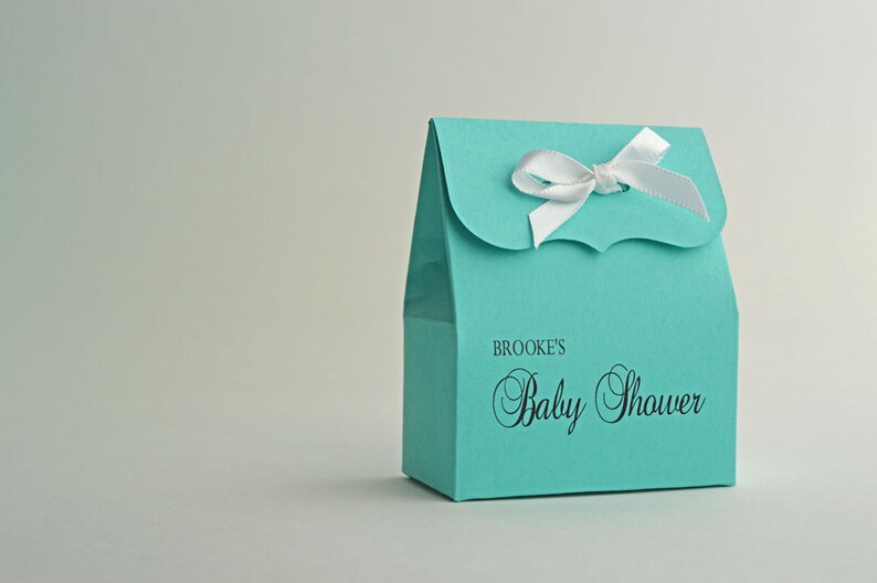 Personalized Blue Baby Shower Favor Bags with Ribbon 10 Etsy