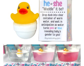 Waddle it Be? Gender Reveal Rubber Duck Fizz Set of 2