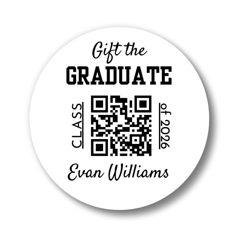 Custom Graduation QR Code Stickers | Personalized Graduate Name, Link ...