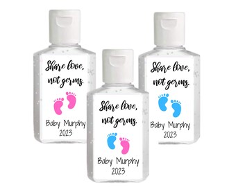 New Baby Favor | Hand Sanitizer Label | Drive By Baby Shower Favor | Personalized Hand Sanitizer Sticker