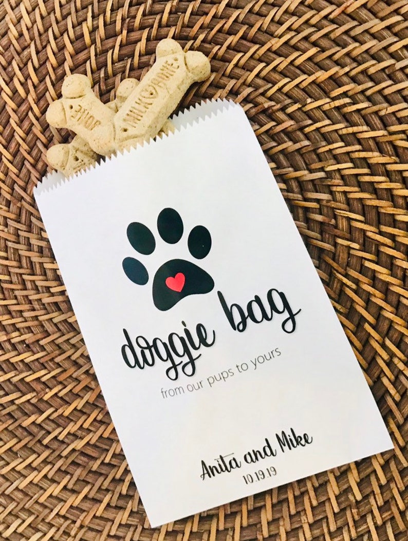 Doggie Bag Wedding Favor Personalized Doggie Bag Favors Etsy