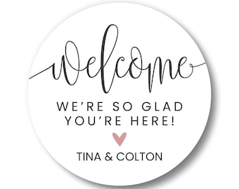 Personalized Wedding Stickers: Custom Favor & Welcome