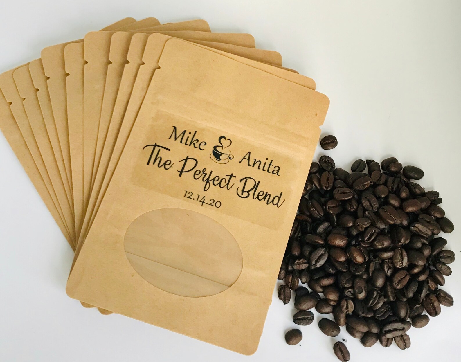 Coffee Pouch Wedding Favor Personalized Coffee Bag Favors Etsy