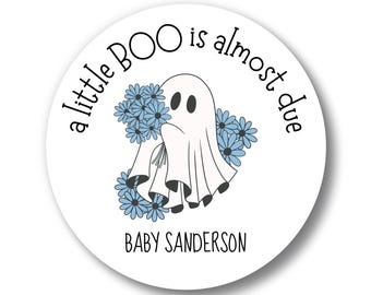 Personalized Labels for Halloween Baby Shower Favors | 3 Size Options