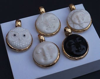 Reservable Face and Birthstone Eye pendant