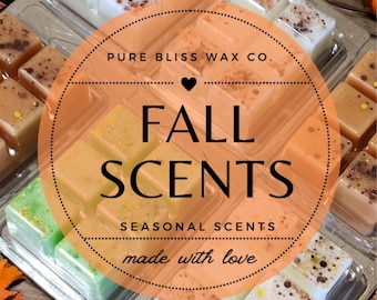 Strong Scented Fall Soy Wax Melts: Pumpkin Spice, Autumn Scents